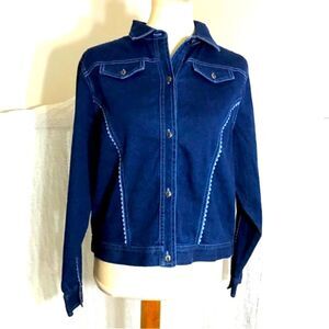 Bechamel Vtg  Floral Patch Denim Jacket Size M